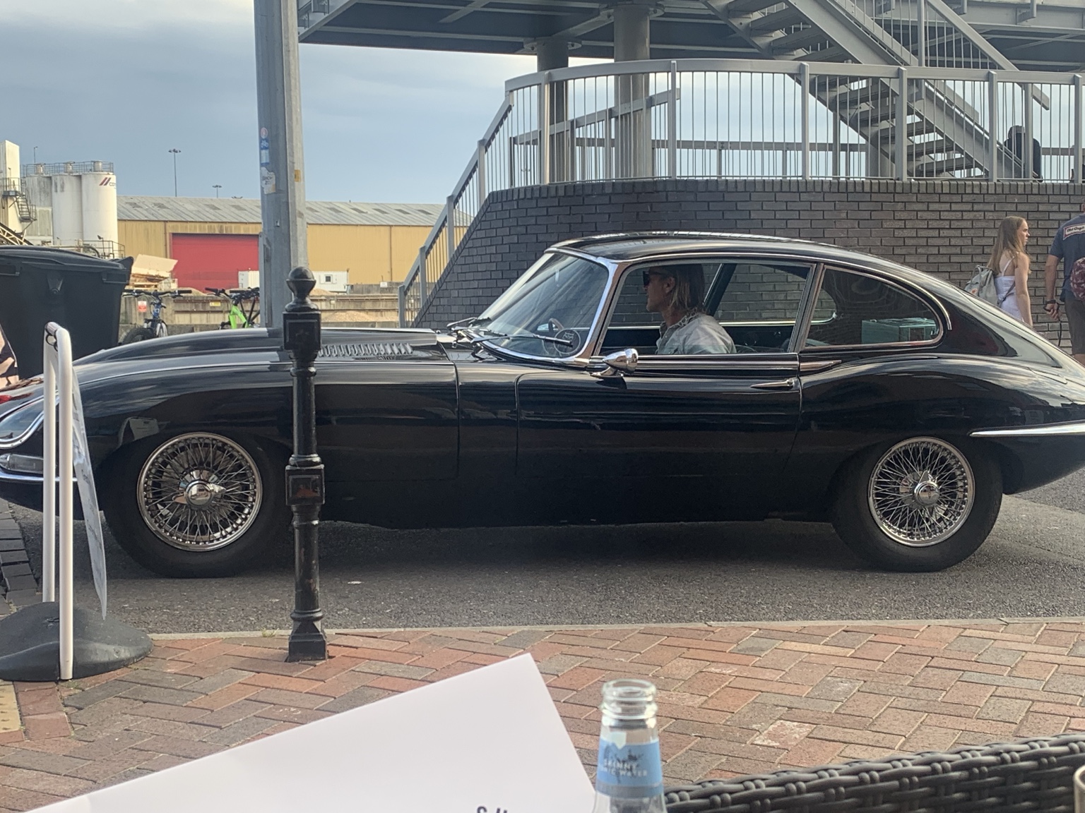 Classic black Jaguar at Car Nights on Poole Quay