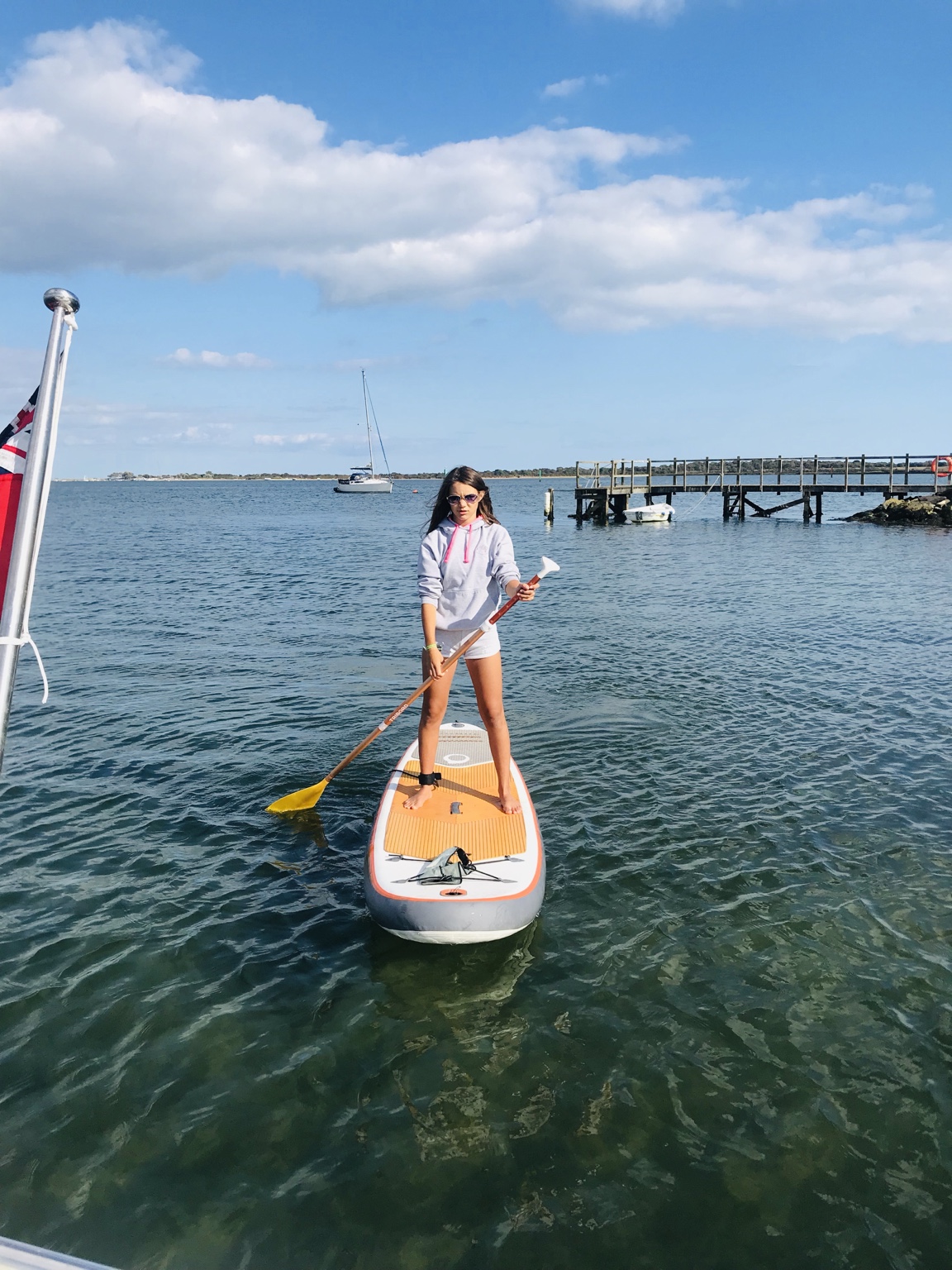 Paddleboarding in Poole Harbour